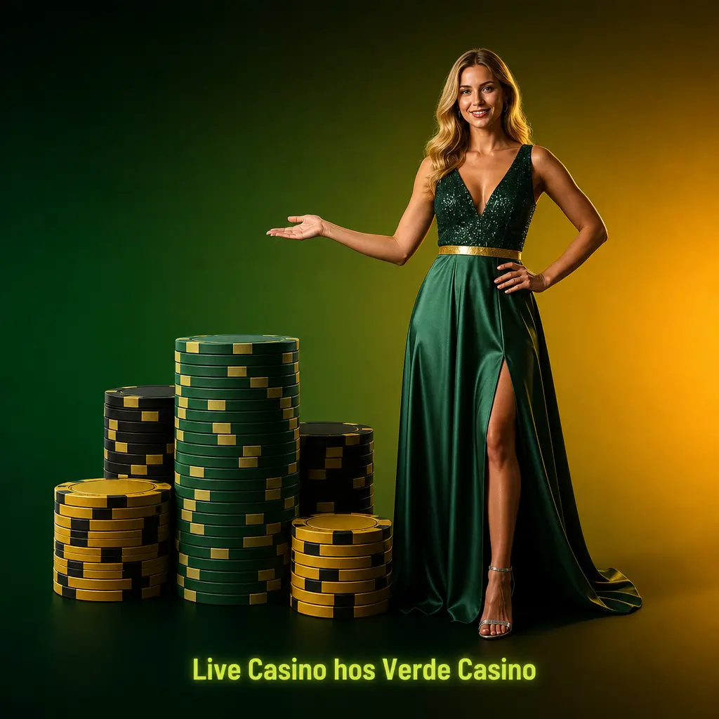 Live Casino hos Verde Casino med rigtige dealere i Roulette, Blackjack, Baccarat, Game Shows og Poker via videofeed.