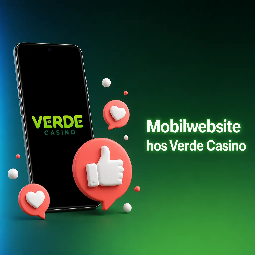 Mobilwebsite hos Verde Casino – responsivt design uden download, adgang til sportsbook og casino på iOS og Android